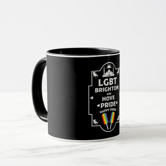 Brighton en Hove Pride Mok (Voorkant links)