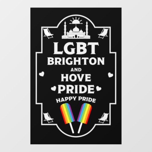Brighton en Hove Pride Raamsticker (Vel)