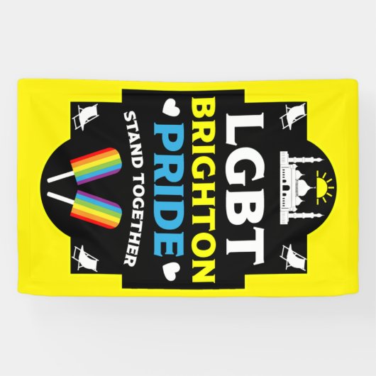 Brighton en Hove Pride Spandoek (Horizontaal)