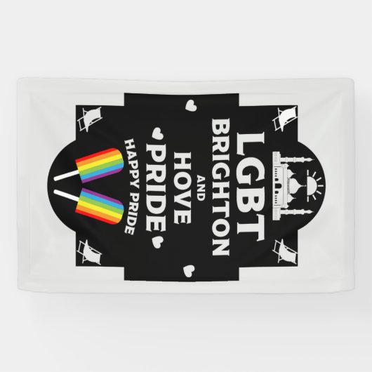 Brighton en Hove Pride Spandoek (Horizontaal)