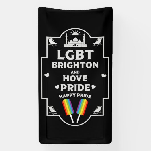 Brighton en Hove Pride Spandoek (Verticaal)