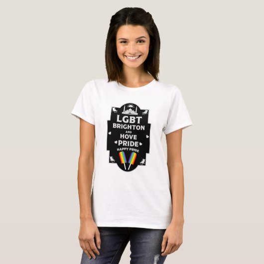 Brighton en Hove Pride T-shirt (Voorkant volledig)