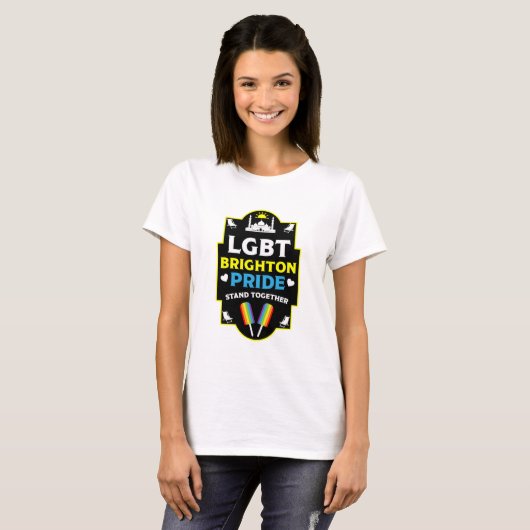 Brighton en Hove Pride T-shirt (Voorkant volledig)