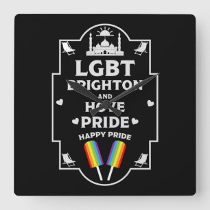 Brighton en Hove Pride Vierkante Klok