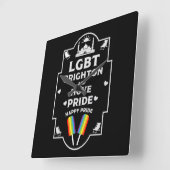 Brighton en Hove Pride Vierkante Klok (Hoek)