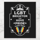 Brighton en Hove Pride Wijn Etiket (Enkel label)