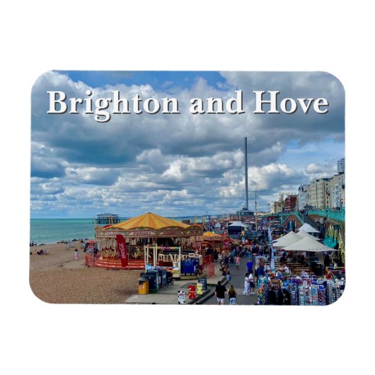 Brighton en Hove Seafront Foto Magneet (Horizontaal)