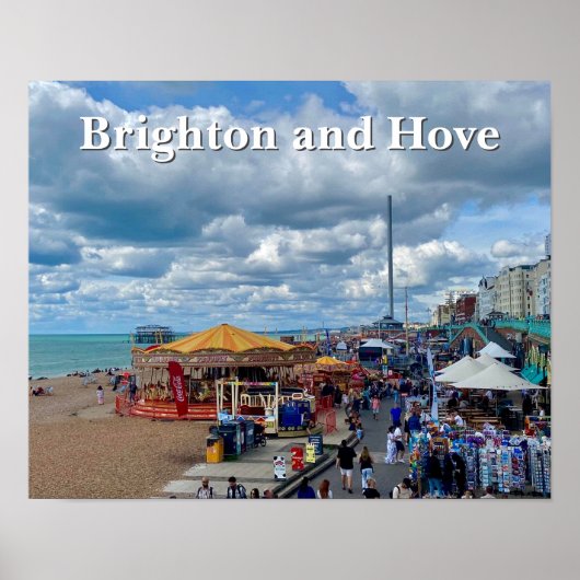 Brighton en Hove Seafront Foto Poster (Voorkant)