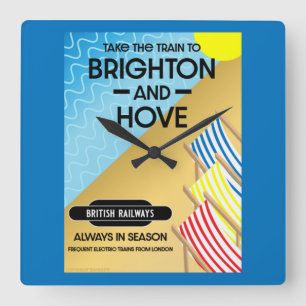 Brighton- en hoventreinen vierkante klok