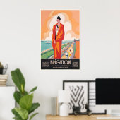 Brighton Engeland UK Antieke Reisposter Poster (Thuiskantoor)