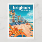 Brighton Engeland Vintage Beroemde Reisplaats Briefkaart (Voorkant)