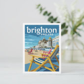 Brighton Engeland Vintage Beroemde Reisplaats Briefkaart (Staand voorkant)