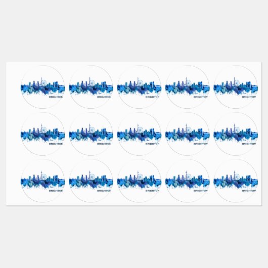 Brighton England Skyline Blue Labels (Vel)