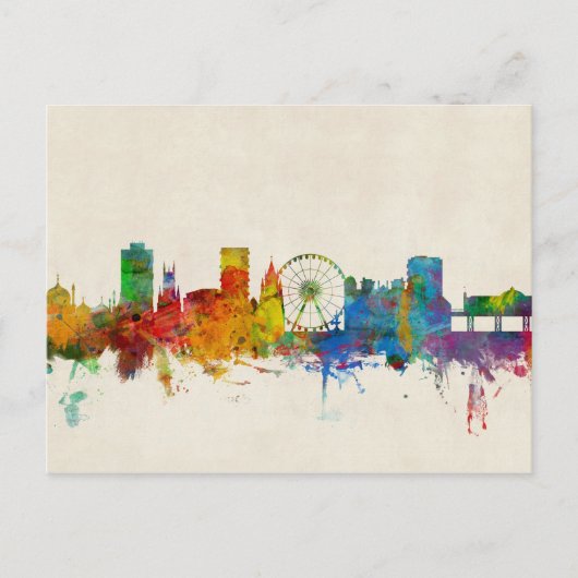 Brighton England Skyline Briefkaart (Voorkant)
