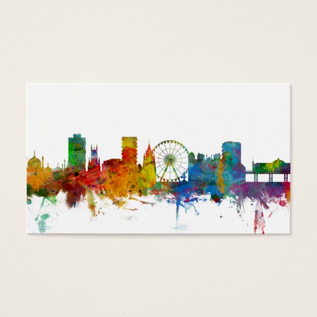 Brighton England Skyline Visitekaartjes (Voorkant)