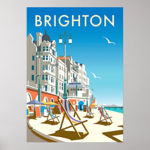 Brighton England vintage poster