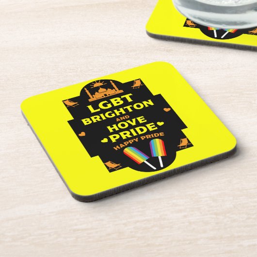 Brighton Gay Pride Bier Onderzetter (Linkerzijde)