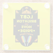 Brighton Gay Pride Glazen Onderzetter (Achterkant)