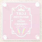 Brighton Gay Pride Glazen Onderzetter (Achterkant)