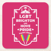 Brighton Gay Pride Kartonnen Onderzetters (Voorkant)