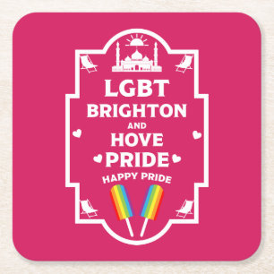 Brighton Gay Pride Kartonnen Onderzetters