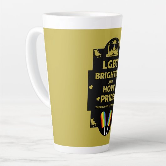 Brighton Gay Pride Latte Mok (Linkerhoek)