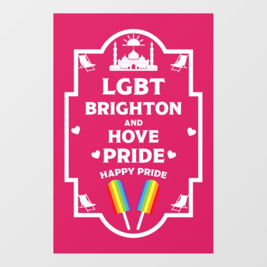 Brighton Gay Pride Raamsticker (Vel)