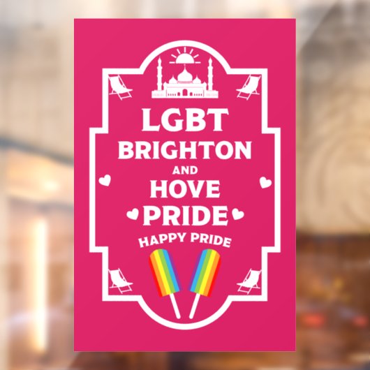 Brighton Gay Pride Raamsticker (Vel 2)