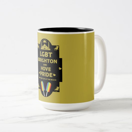 Brighton Gay Pride Tweekleurige Koffiemok (Voorkant rechts)