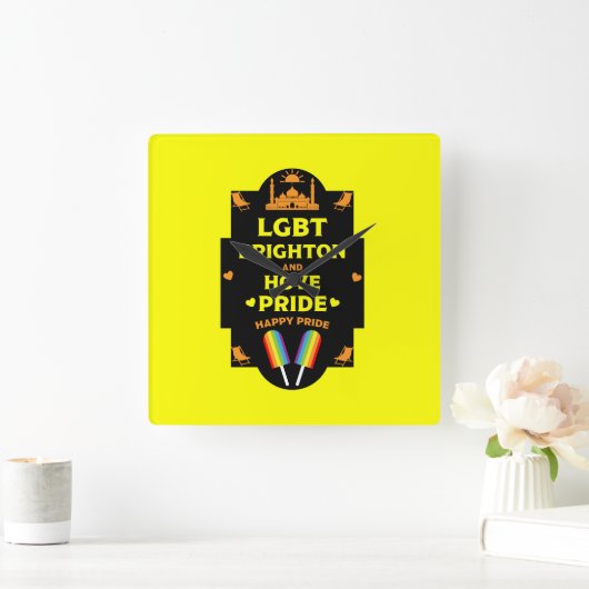 Brighton Gay Pride Vierkante Klok (Huis)