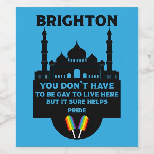 Brighton Gay Pride Wijn Etiket (Enkel label)