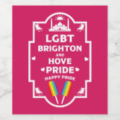 Brighton Gay Pride Wijn Etiket (Enkel label)