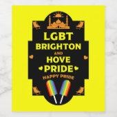 Brighton Gay Pride Wijn Etiket (Enkel label)