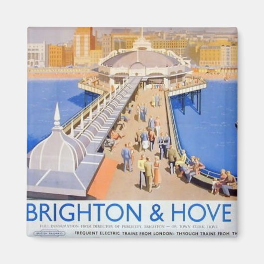 Brighton & Hove Railway Poster  Wandelend Eend Magneet (Voorkant)