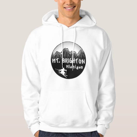Brighton Michigan skier Hoodie (Voorkant)