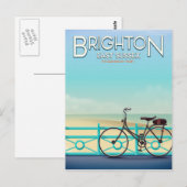 Brighton, Oost Sussex vintage poster. Briefkaart (Voorkant / Achterkant)