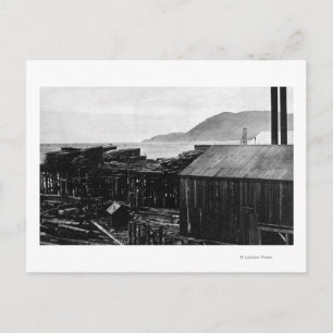 Brighton, Oregon Lumber Mills on Coast Photograp Briefkaart