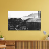 Brighton, Oregon Lumber Mills on Coast Photograp Canvas Afdruk (Insitu (Woonkamer))