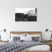 Brighton, Oregon Lumber Mills on Coast Photograp Canvas Afdruk (Insitu (Slaapkamer))