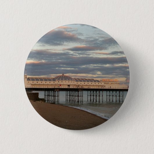 Brighton Palace Pier Ronde Button 5,7 Cm (Voorkant)