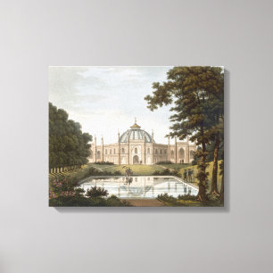 Brighton Pavilion: Voorgesteld uitzicht van de tui Canvas Afdruk