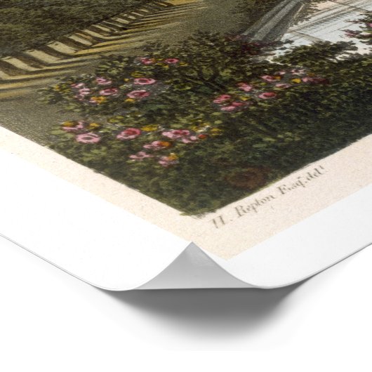 Brighton Pavilion: Voorgesteld uitzicht van de tui Poster (Hoek)