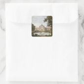 Brighton Pavilion: Voorgesteld uitzicht van de tui Vierkante Sticker (Tas)