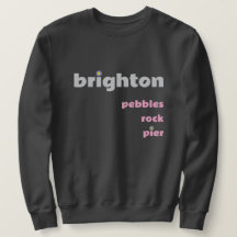 Brighton Pebbles Rock Pier M Grijs Roze Trui