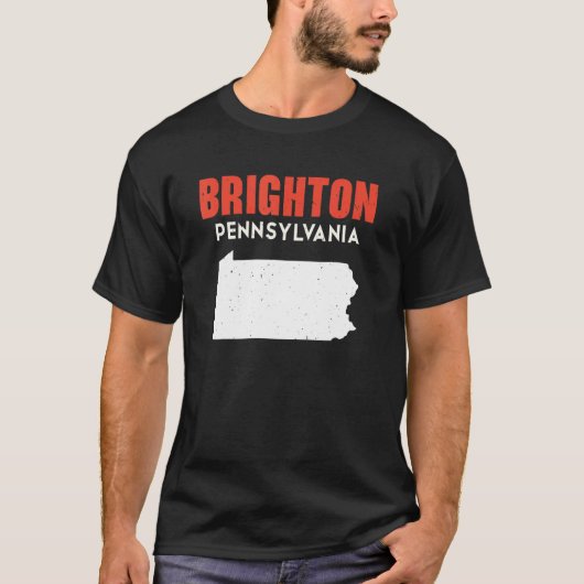 Brighton Pennsylvania Verenigde Staten T-shirt (Voorkant)