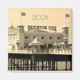 Brighton Pier ENGELAND Jaar Nieuwheid Magnet