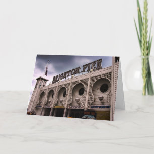 Brighton Pier-front-invoerkaart Feestdagen Kaart