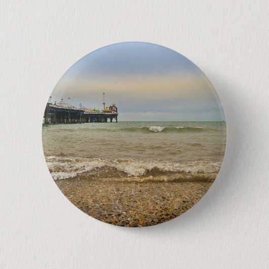 Brighton pier ronde button 5,7 cm (Voorkant)