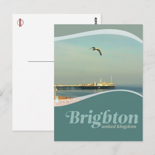 Brighton Pier Seagull Briefkaart (Voorkant / Achterkant)