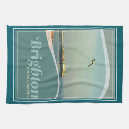 Brighton Pier Seagull Postcard Theedoek